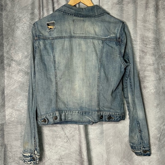 Mudd Distressed Light Wash Cropped Denim Jean Jacket - XL - Picture 10 of 10
